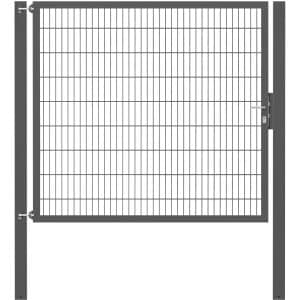 Einzeltor Flexo Plus 200 cm x 180 cm Pfosten 100 cm x 100 cm Anthrazit