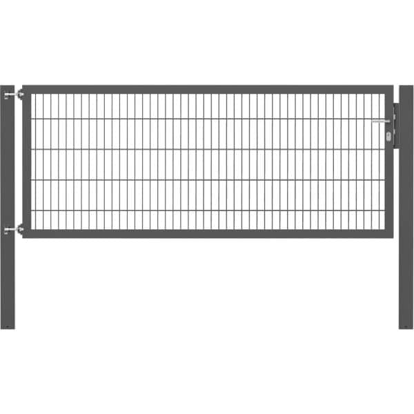 Einzeltor Flexo Plus 250 cm x 100 cm Pfosten 100 cm x 100 cm Anthrazit