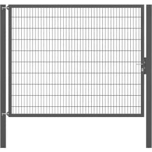 Einzeltor Flexo Plus 250 cm x 200 cm Pfosten 100 cm x 100 cm Anthrazit