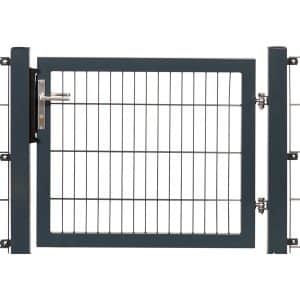 Einzeltor Premium Doppelstabmattenfüllung Anthrazit Rahmen 100 x 100 cm