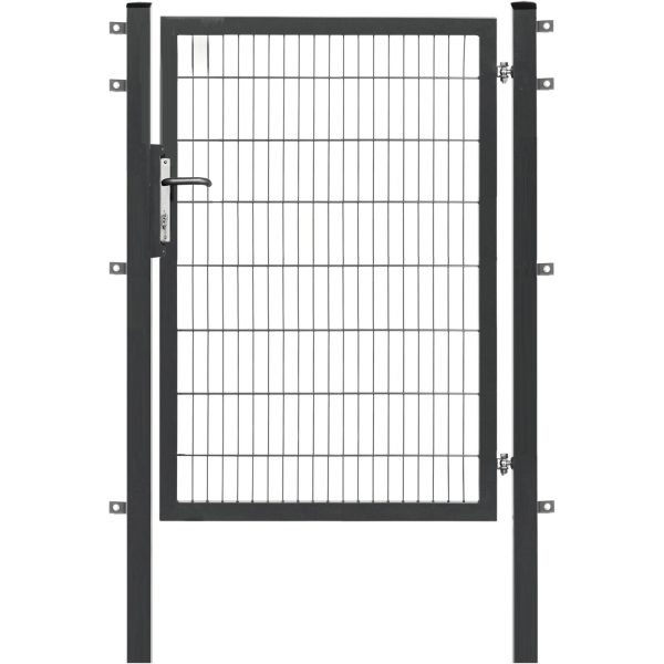 Floraworld Einzeltor Premium Doppelstabmattenfüllung Anthrazit 160 cm x 120 cm
