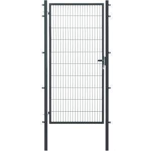 Floraworld Einzeltor für Doppelstabmattenzaun Anthrazit 200 cm x 120 cm