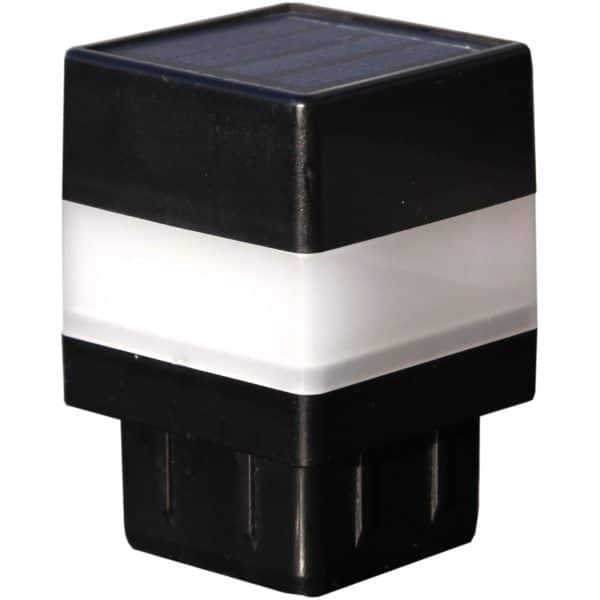 Floraworld LED-Solar-Pfostenkappe 2er Set Anthrazit 4 cm x 4 cm