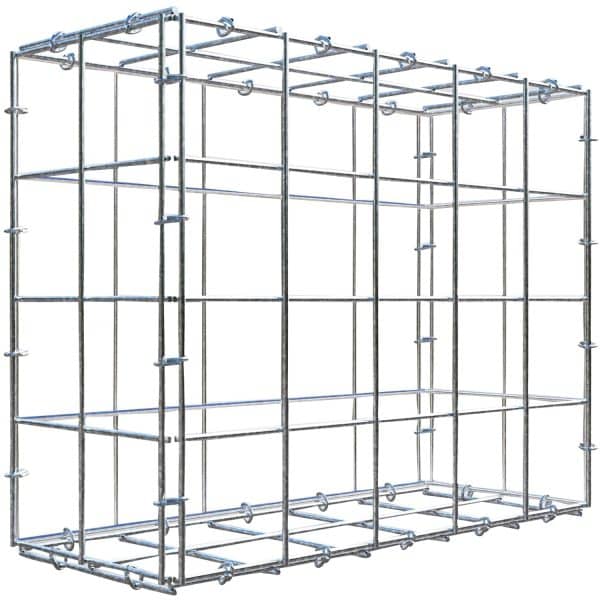 Gabiona C-Ring-Gabione 40 x 50 x 20 cm Maschenw 10 x 10 cm