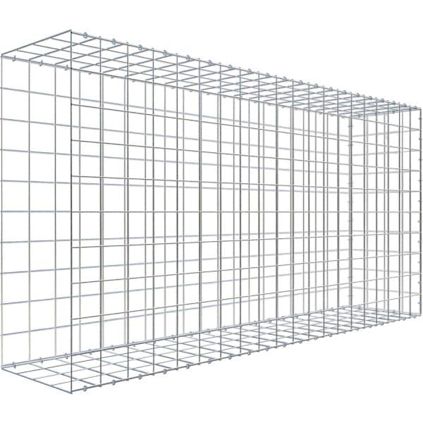 Gabiona C-Ring-Gabione-Anbaukorb Typ 2 100 x 200 x 40 cm Maschenw 10 x 10 cm