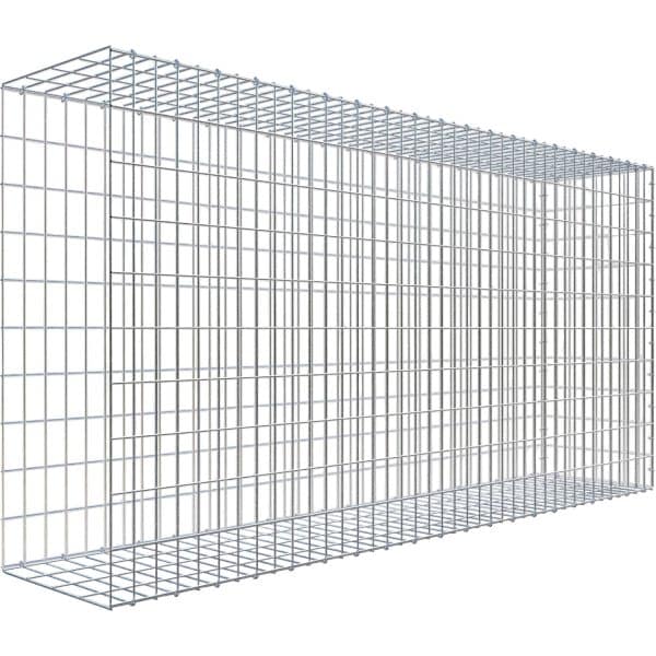 Gabiona C-Ring-Gabione-Anbaukorb Typ 2 100 x 200 x 40 cm Maschenw 5 x 10 cm