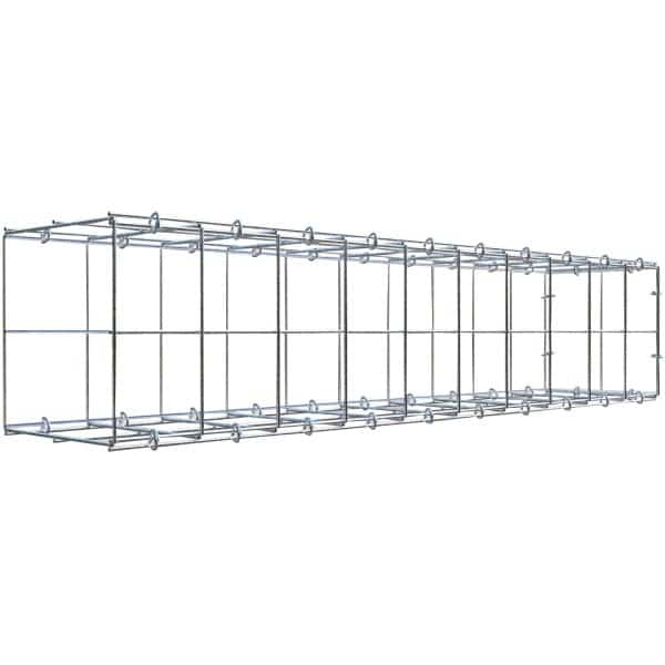 Gabiona C-Ring-Gabione-Anbaukorb Typ 2 20 x 100 x 20 cm Maschenw 10 x 10 cm