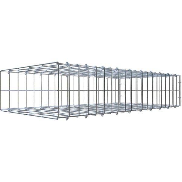 Gabiona C-Ring-Gabione-Anbaukorb Typ 2 20 x 100 x 50 cm Maschenw 5 x 10 cm