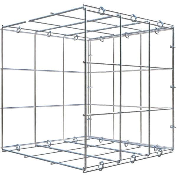 Gabiona C-Ring-Gabione-Anbaukorb Typ 2 30 x 30 x 30 cm Maschenw 10 x 10 cm