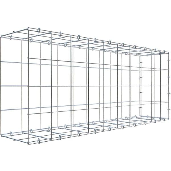 Gabiona C-Ring-Gabione-Anbaukorb Typ 2 40 x 100 x 20 cm Maschenw 10 x 10 cm