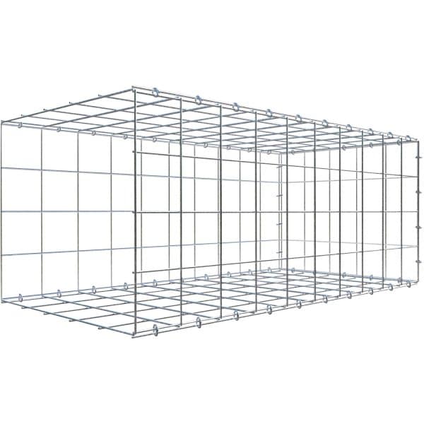 Gabiona C-Ring-Gabione-Anbaukorb Typ 2 40 x 100 x 50 cm Maschenw 10 x 10 cm