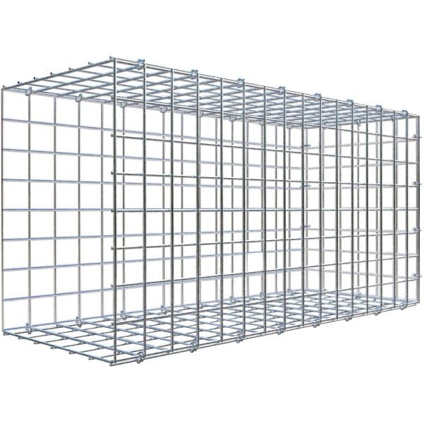 Gabiona C-Ring-Gabione-Anbaukorb Typ 2 40 x 80 x 30 cm Maschenw 5 x 5 cm