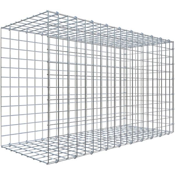 Gabiona C-Ring-Gabione-Anbaukorb Typ 2 60 x 100 x 40 cm Maschenw 5 x 5 cm
