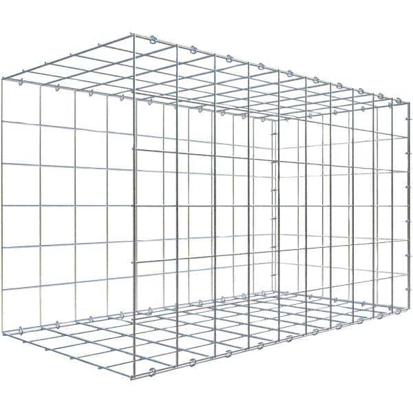 Gabiona C-Ring-Gabione-Anbaukorb Typ 2 60 x 100 x 50 cm Maschenw 10 x 10 cm
