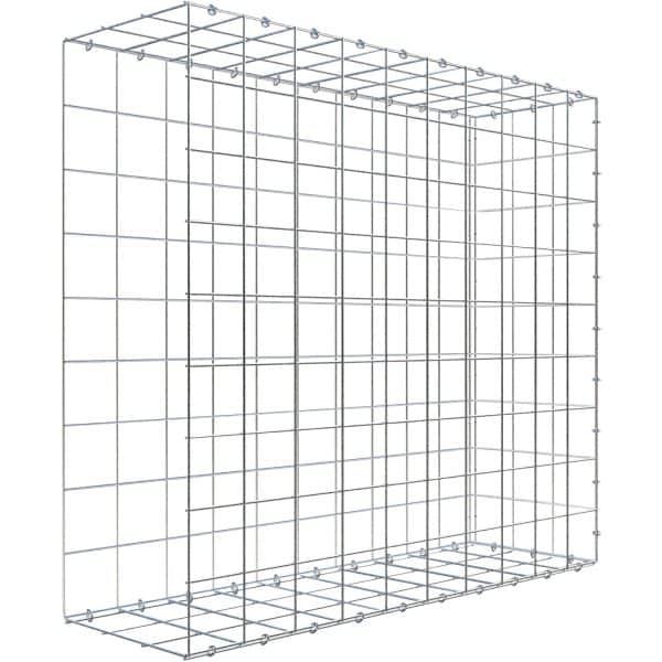 Gabiona C-Ring-Gabione-Anbaukorb Typ 2 90 x 100 x 30 cm Maschenw 10 x 10 cm