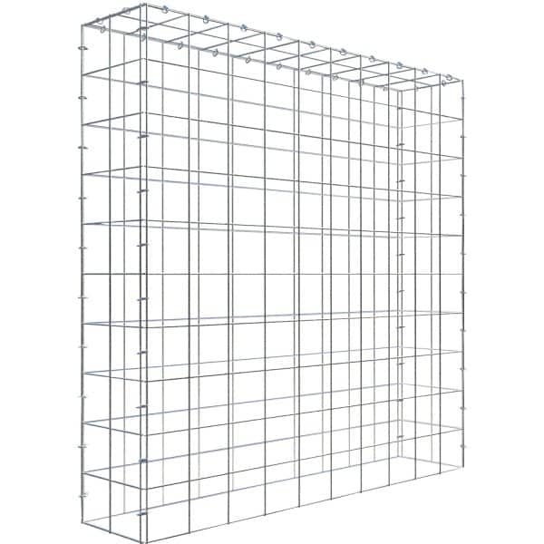 Gabiona C-Ring-Gabione-Anbaukorb Typ 3 100 x 100 x 20 cm Maschenw 10 x 10 cm