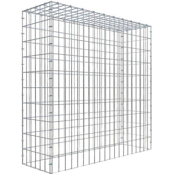 Gabiona C-Ring-Gabione-Anbaukorb Typ 3 100 x 100 x 30 cm Maschenw 5 x 10 cm