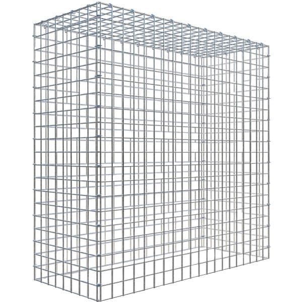 Gabiona C-Ring-Gabione-Anbaukorb Typ 3 100 x 100 x 40 cm Maschenw 5 x 5 cm