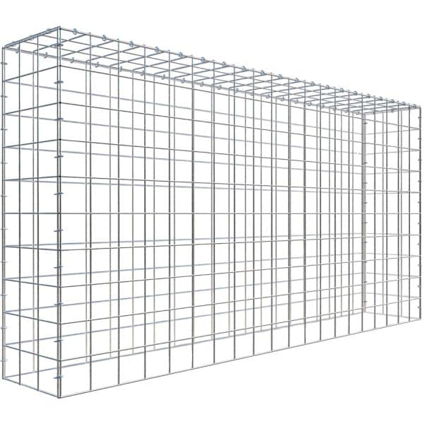 Gabiona C-Ring-Gabione-Anbaukorb Typ 3 100 x 200 x 30 cm Maschenw 10 x 10 cm