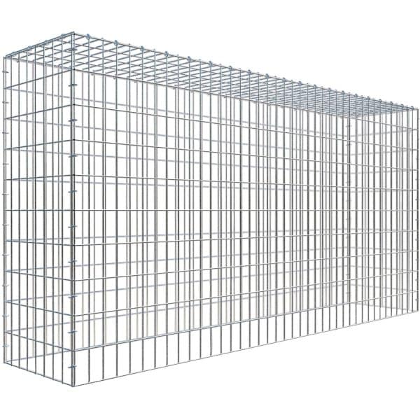 Gabiona C-Ring-Gabione-Anbaukorb Typ 3 100 x 200 x 40 cm Maschenw 5 x 10 cm