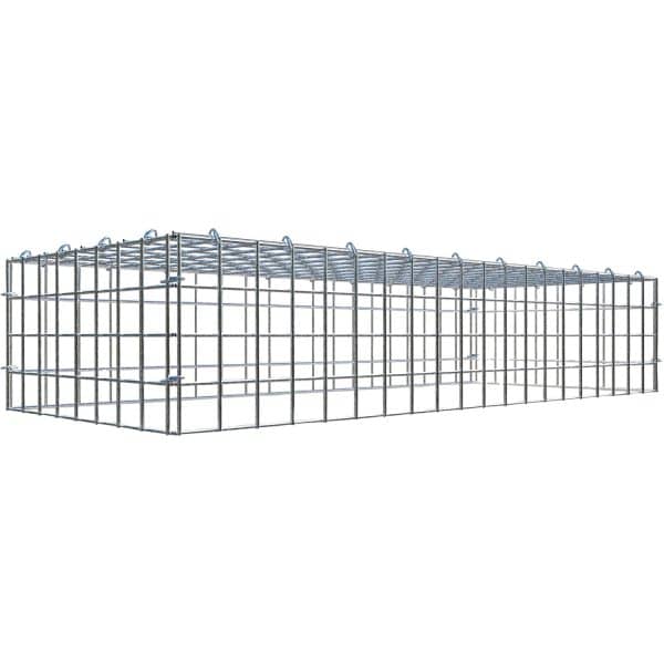 Gabiona C-Ring-Gabione-Anbaukorb Typ 3 20 x 100 x 40 cm Maschenw 5 x 5 cm