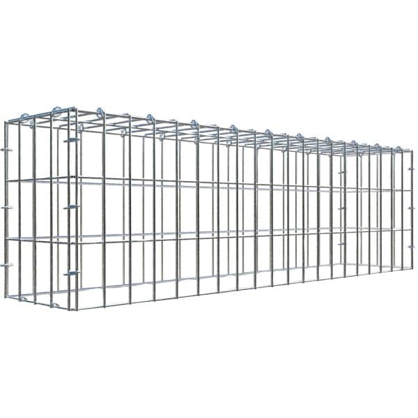 Gabiona C-Ring-Gabione-Anbaukorb Typ 3 30 x 100 x 20 cm Maschenw 5 x 10 cm