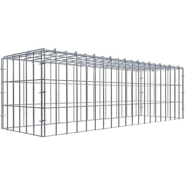 Gabiona C-Ring-Gabione-Anbaukorb Typ 3 30 x 100 x 30 cm Maschenw 5 x 10 cm