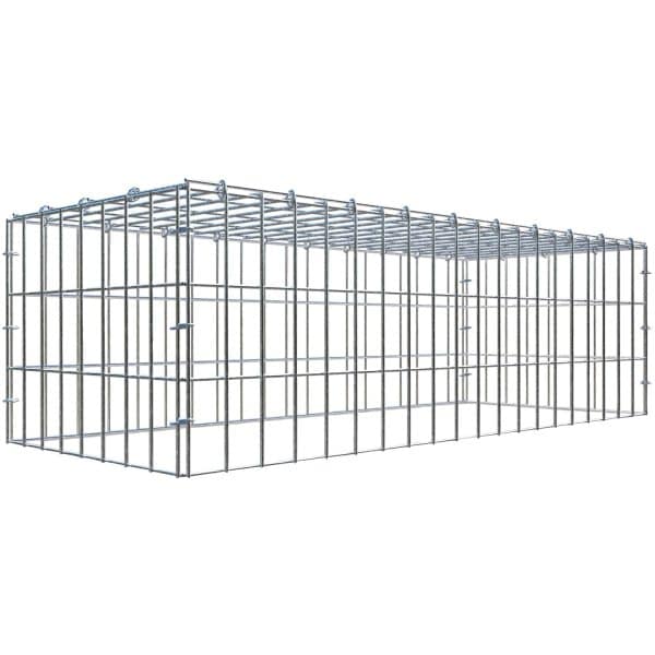 Gabiona C-Ring-Gabione-Anbaukorb Typ 3 30 x 100 x 40 cm Maschenw 5 x 10 cm