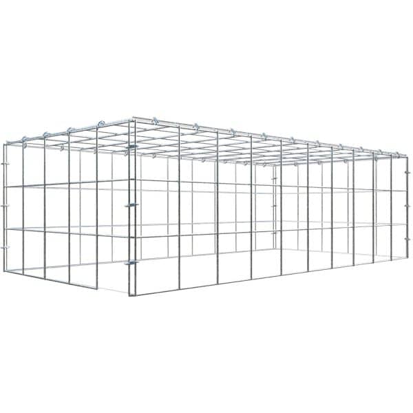 Gabiona C-Ring-Gabione-Anbaukorb Typ 3 30 x 100 x 50 cm Maschenw 10 x 10 cm
