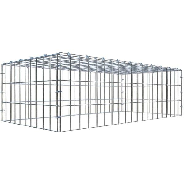 Gabiona C-Ring-Gabione-Anbaukorb Typ 3 30 x 100 x 50 cm Maschenw 5 x 10 cm