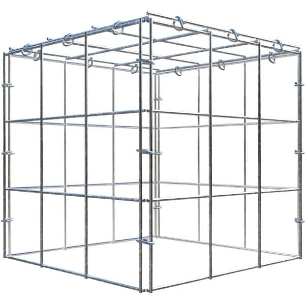 Gabiona C-Ring-Gabione-Anbaukorb Typ 3 30 x 30 x 30 cm Maschenw 10 x 10 cm