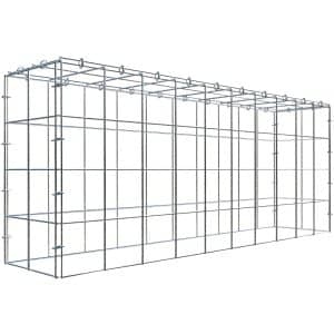 Gabiona C-Ring-Gabione-Anbaukorb Typ 3 40 x 100 x 20 cm Maschenw 10 x 10 cm