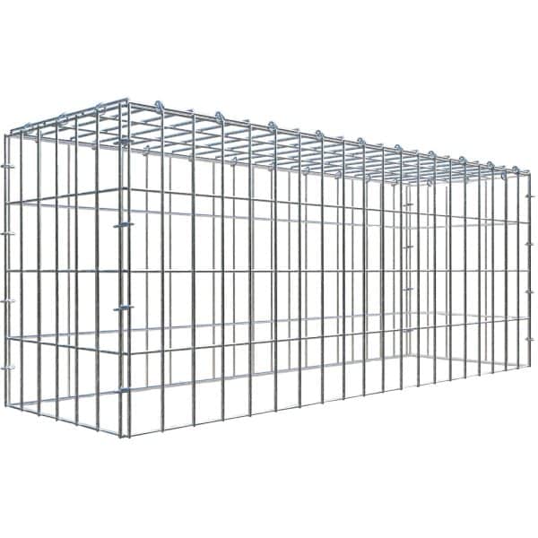 Gabiona C-Ring-Gabione-Anbaukorb Typ 3 40 x 100 x 30 cm Maschenw 5 x 10 cm