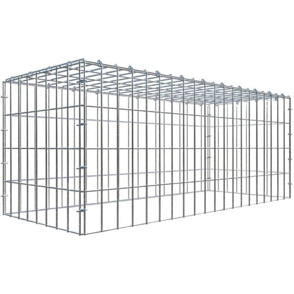 Gabiona C-Ring-Gabione-Anbaukorb Typ 3 40 x 100 x 40 cm Maschenw 5 x 10 cm