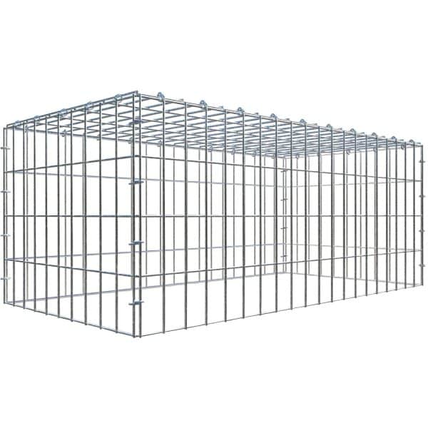 Gabiona C-Ring-Gabione-Anbaukorb Typ 3 40 x 100 x 50 cm Maschenw 5 x 10 cm