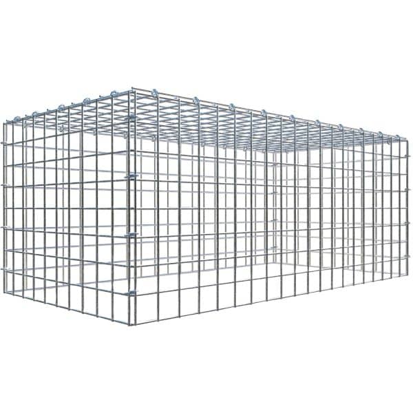 Gabiona C-Ring-Gabione-Anbaukorb Typ 3 40 x 100 x 50 cm Maschenw 5 x 5 cm