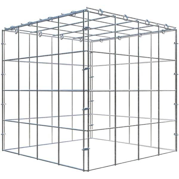 Gabiona C-Ring-Gabione-Anbaukorb Typ 3 40 x 40 x 40 cm Maschenw 10 x 10 cm
