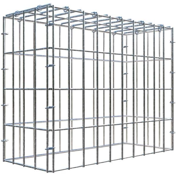 Gabiona C-Ring-Gabione-Anbaukorb Typ 3 40 x 50 x 20 cm Maschenw 5 x 10 cm