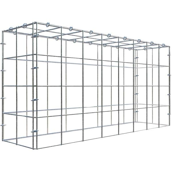 Gabiona C-Ring-Gabione-Anbaukorb Typ 3 40 x 80 x 20 cm Maschenw 10 x 10 cm