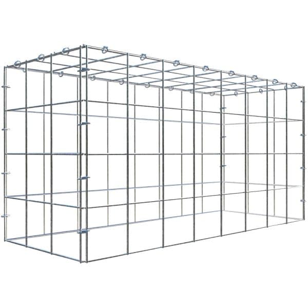 Gabiona C-Ring-Gabione-Anbaukorb Typ 3 40 x 80 x 30 cm Maschenw 10 x 10 cm