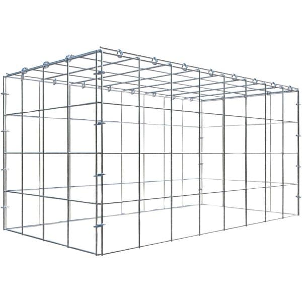 Gabiona C-Ring-Gabione-Anbaukorb Typ 3 40 x 80 x 40 cm Maschenw 10 x 10 cm
