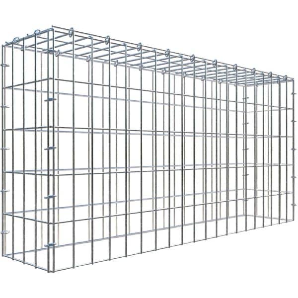 Gabiona C-Ring-Gabione-Anbaukorb Typ 3 50 x 100 x 20 cm Maschenw 5 x 10 cm