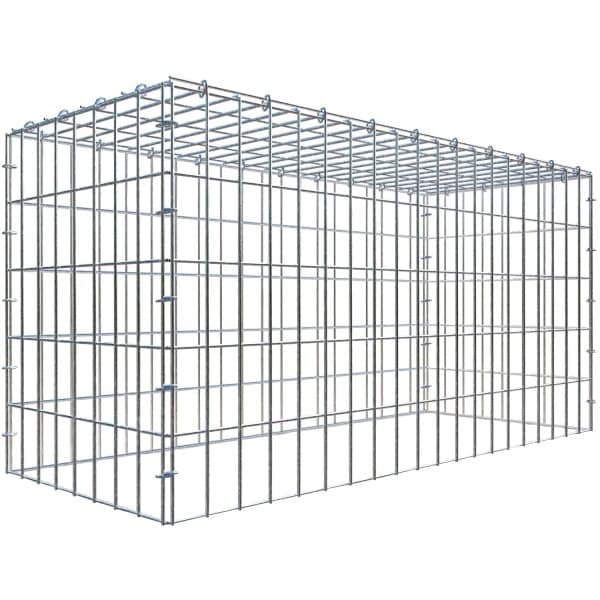 Gabiona C-Ring-Gabione-Anbaukorb Typ 3 50 x 100 x 40 cm Maschenw 5 x 10 cm