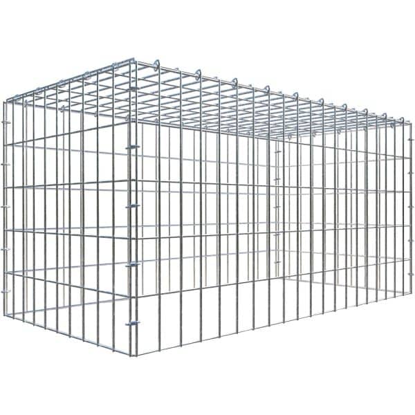Gabiona C-Ring-Gabione-Anbaukorb Typ 3 50 x 100 x 50 cm Maschenw 5 x 10 cm