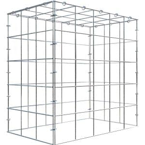 Gabiona C-Ring-Gabione-Anbaukorb Typ 3 50 x 50 x 30 cm Maschenw 10 x 10 cm