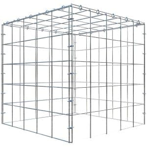 Gabiona C-Ring-Gabione-Anbaukorb Typ 3 50 x 50 x 50 cm Maschenw 10 x 10 cm