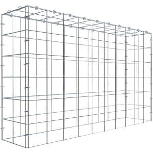 Gabiona C-Ring-Gabione-Anbaukorb Typ 3 60 x 100 x 20 cm Maschenw 10 x 10 cm