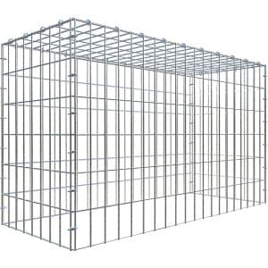 Gabiona C-Ring-Gabione-Anbaukorb Typ 3 60 x 100 x 40 cm Maschenw 5 x 10 cm