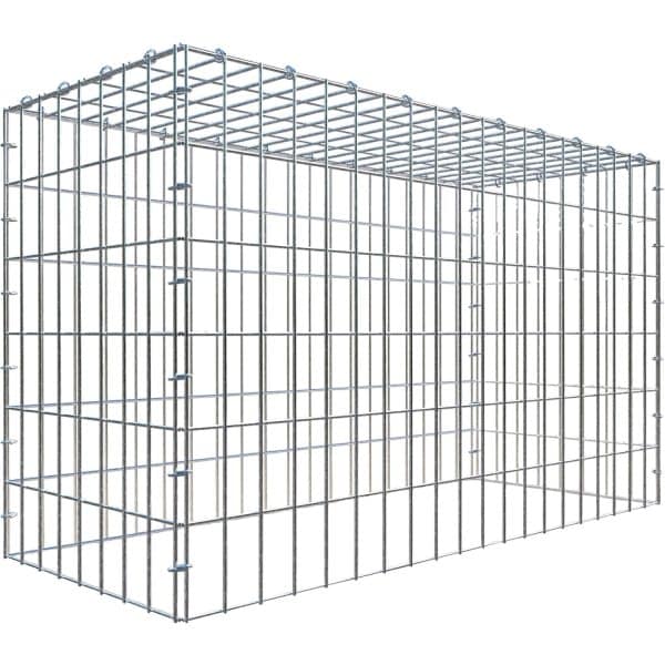 Gabiona C-Ring-Gabione-Anbaukorb Typ 3 60 x 100 x 40 cm Maschenw 5 x 10 cm