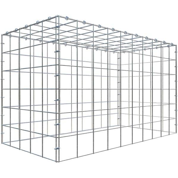 Gabiona C-Ring-Gabione-Anbaukorb Typ 3 60 x 100 x 50 cm Maschenw 10 x 10 cm